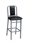 Regal 2575USB - Steel Frame Stationary Stool with Padded Back